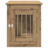 Meuble de cage pour chiens chêne artisanal 55x75x65 cm 533033533033