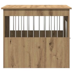 Meuble de cage pour chiens chêne artisanal 55x75x65 cm 533033533033