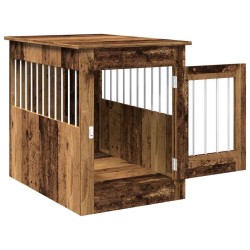 Meuble de cage chiens vieux bois 55x80x68 cm bois d'ingénierie 533034533034
