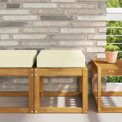 Coussin de Siège d'Extérieur Crème 40 x 40 x 8 cm 533036533036