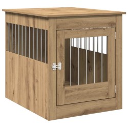 Meuble de cage pour chiens chêne artisanal 64,5x80x71 cm 533042533042
