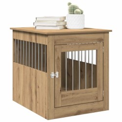 Meuble de cage pour chiens chêne artisanal 64,5x80x71 cm 533042533042