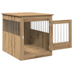 Meuble de cage pour chiens chêne artisanal 64,5x80x71 cm 533042533042