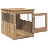 Meuble de cage pour chiens chêne artisanal 64,5x80x71 cm 533042533042