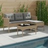 Ensemble de canapé de jardin avec coussin 2 pcs polyrotin 533048533048