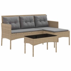 Ensemble de canapé de jardin avec coussin 2 pcs polyrotin 533048533048