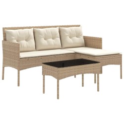 Ensemble de canapé de jardin avec coussin 2 pcs polyrotin 533049533049