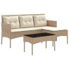 Ensemble de canapé de jardin avec coussin 2 pcs polyrotin 533049533049
