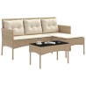 Ensemble de canapé de jardin avec coussin 2 pcs polyrotin 533049533049