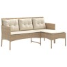 Ensemble de canapé de jardin avec coussin 2 pcs polyrotin 533049533049