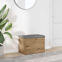 Banc de rangement chêne artisanal 62x42x45 cm bois d'ingénierie 533054533054