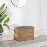 Banc de rangement chêne artisanal 62x42x45 cm bois d'ingénierie 533054533054