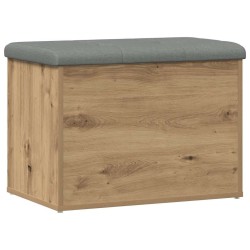 Banc de rangement chêne artisanal 62x42x45 cm bois d'ingénierie 533054533054