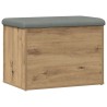 Banc de rangement chêne artisanal 62x42x45 cm bois d'ingénierie 533054533054