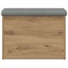 Banc de rangement chêne artisanal 62x42x45 cm bois d'ingénierie 533054533054