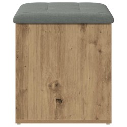 Banc de rangement chêne artisanal 62x42x45 cm bois d'ingénierie 533054533054