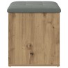 Banc de rangement chêne artisanal 62x42x45 cm bois d'ingénierie 533054533054