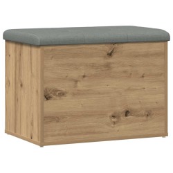 Banc de rangement chêne artisanal 62x42x45 cm bois d'ingénierie 533054533054
