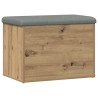 Banc de rangement chêne artisanal 62x42x45 cm bois d'ingénierie 533054533054