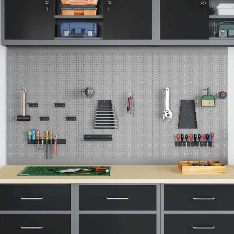 Panneau mural à outils 3 pcs Gris 150 x 1 x 80 cm 533055533055