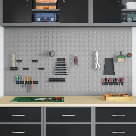 Panneau mural à outils 3 pcs Gris 150 x 1 x 80 cm 533055533055