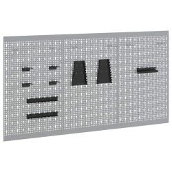 Panneau mural à outils 3 pcs Gris 150 x 1 x 80 cm 533055533055