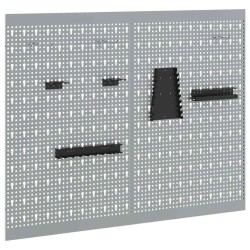 Panneau mural à outils 2 pcs Gris 100 x 1 x 80 cm 533056533056