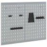 Panneau mural à outils 2 pcs Gris 100 x 1 x 80 cm 533056533056