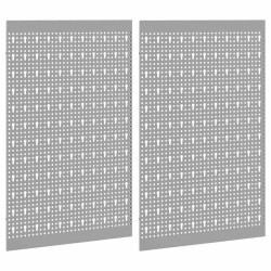 Panneau mural à outils 2 pcs Gris 100 x 1 x 80 cm 533056533056