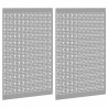 Panneau mural à outils 2 pcs Gris 100 x 1 x 80 cm 533056533056