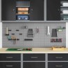 Panneau mural à outils 3 pcs Gris 150 x 1 x 60 cm 533057533057