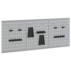 Panneau mural à outils 3 pcs Gris 150 x 1 x 60 cm 533057533057