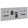 Panneau mural à outils 3 pcs Gris 150 x 1 x 60 cm 533057533057