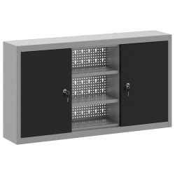 Armoire à outils avec étagère Noir et gris 100 x 20 x 55 cm 533058533058