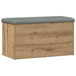 Banc de rangement Chêne artisanal 82x42x45 cm Bois d'ingénierie 533059533059