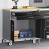 Banc de travail avec tiroir Noir et gris 75 x 45 x 85 cm 533060533060