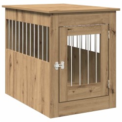 Meuble de cage pour chiens chêne artisanal 55x80x68 cm 533062533062