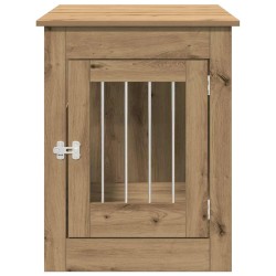 Meuble de cage pour chiens chêne artisanal 55x80x68 cm 533062533062