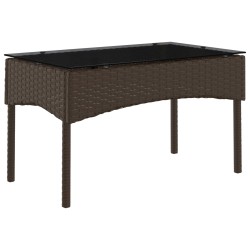 Ensemble de canapé de jardin 2 pcs Marron et rouge polyrotin 533063533063
