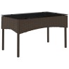 Ensemble de canapé de jardin 2 pcs Marron et rouge polyrotin 533063533063
