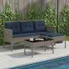 Ensemble de canapé de jardin 2 pcs Gris et bleu marine 533064533064