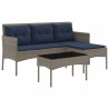 Ensemble de canapé de jardin 2 pcs Gris et bleu marine 533064533064