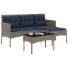 Ensemble de canapé de jardin 2 pcs Gris et bleu marine 533064533064
