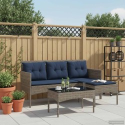 Ensemble de canapé de jardin 2 pcs Gris et bleu marine 533064533064