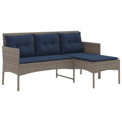 Ensemble de canapé de jardin 2 pcs Gris et bleu marine 533064533064