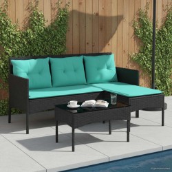 Ensemble de canapé de jardin avec coussin 2 pcs polyrotin 533065533065