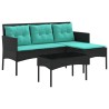 Ensemble de canapé de jardin avec coussin 2 pcs polyrotin 533065533065