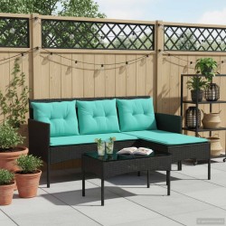 Ensemble de canapé de jardin avec coussin 2 pcs polyrotin 533065533065