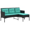 Ensemble de canapé de jardin avec coussin 2 pcs polyrotin 533065533065