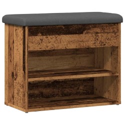 Banc à chaussures vieux bois 62x32x50 cm bois d'ingénierie 533068533068